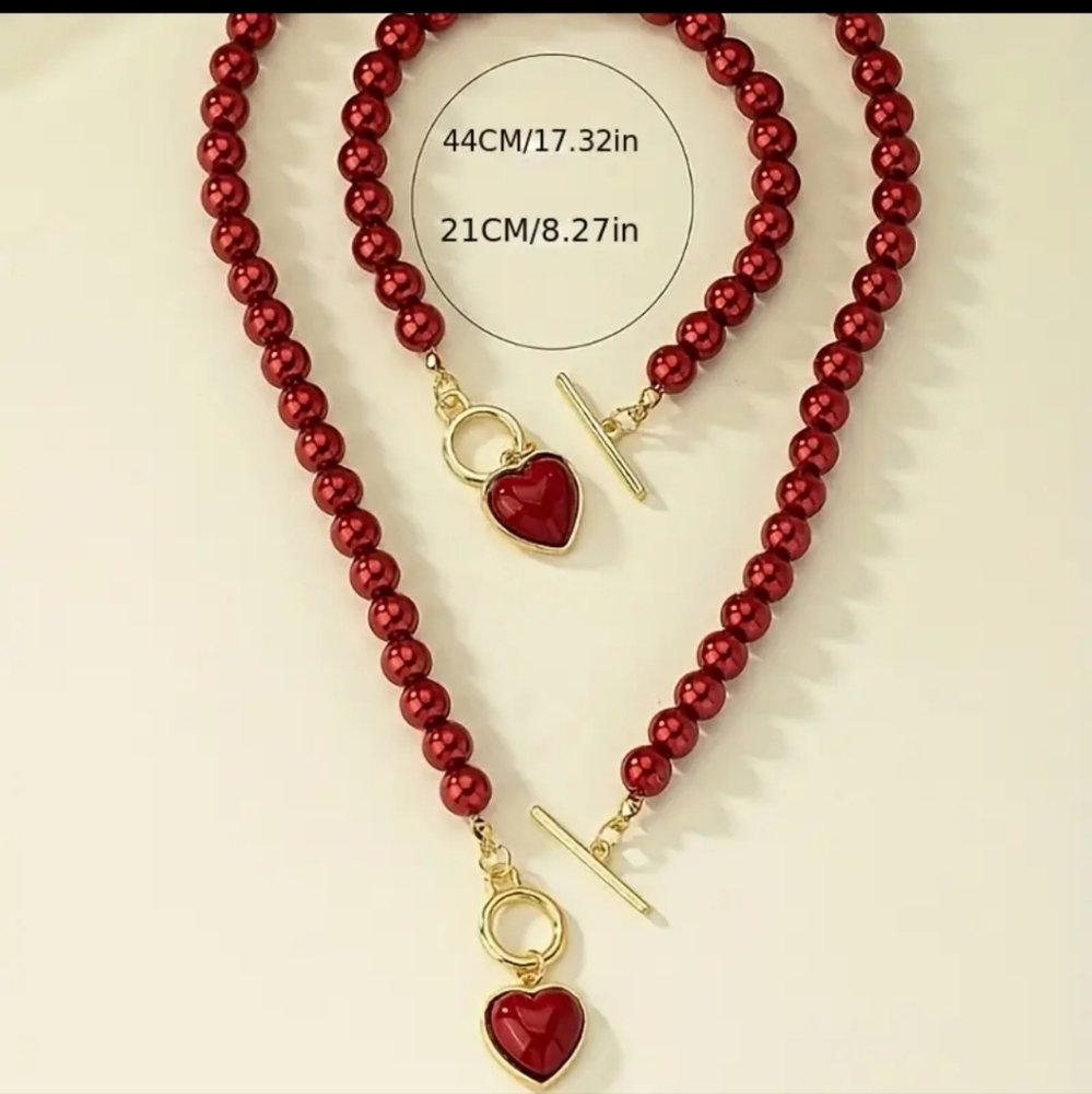 Pearl Necklace and Bracelet Set - Picture 4 of 4